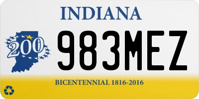 IN license plate 983MEZ