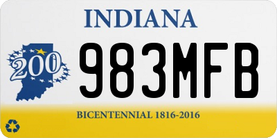IN license plate 983MFB