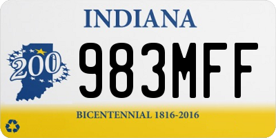 IN license plate 983MFF