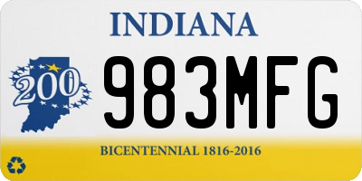 IN license plate 983MFG
