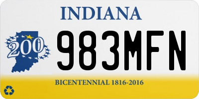 IN license plate 983MFN