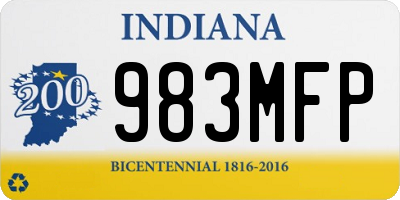 IN license plate 983MFP