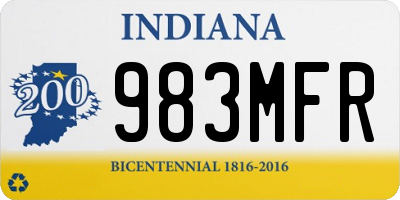 IN license plate 983MFR