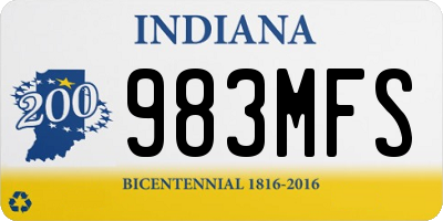 IN license plate 983MFS