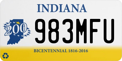 IN license plate 983MFU