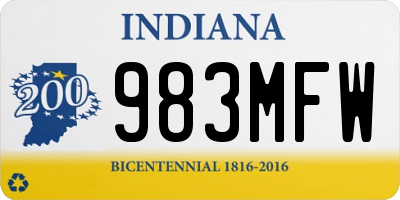 IN license plate 983MFW