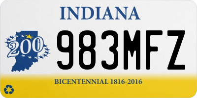 IN license plate 983MFZ