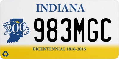 IN license plate 983MGC