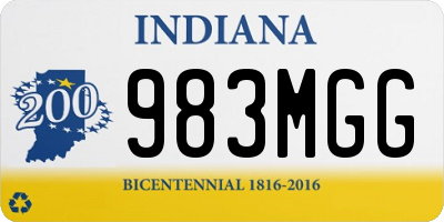 IN license plate 983MGG