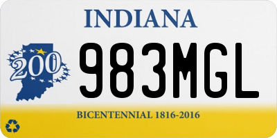 IN license plate 983MGL