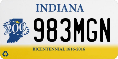 IN license plate 983MGN