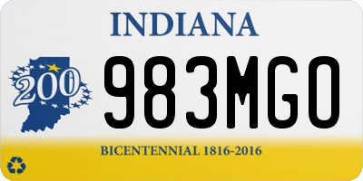 IN license plate 983MGO