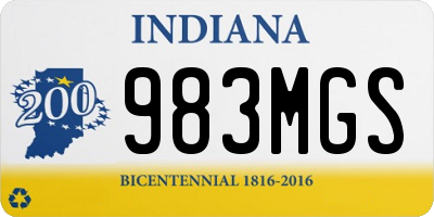 IN license plate 983MGS