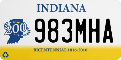 IN license plate 983MHA