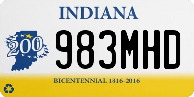 IN license plate 983MHD