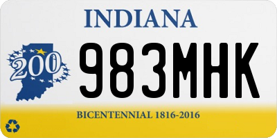 IN license plate 983MHK