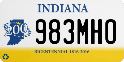 IN license plate 983MHO