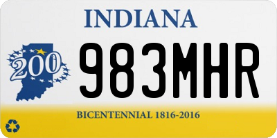 IN license plate 983MHR