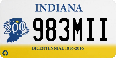 IN license plate 983MII