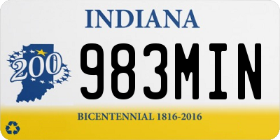 IN license plate 983MIN