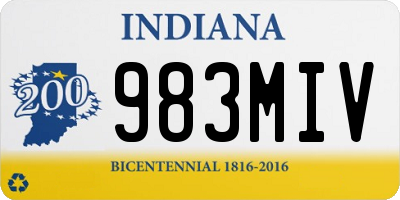 IN license plate 983MIV