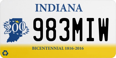 IN license plate 983MIW