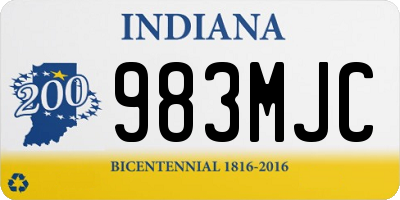 IN license plate 983MJC