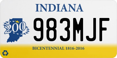 IN license plate 983MJF