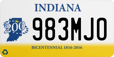 IN license plate 983MJO