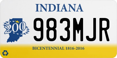 IN license plate 983MJR