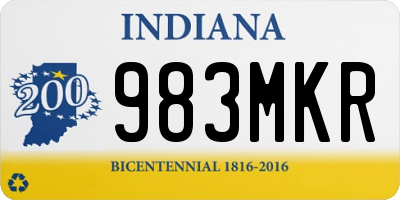 IN license plate 983MKR