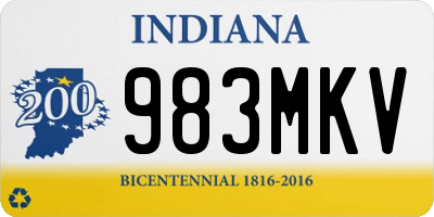 IN license plate 983MKV