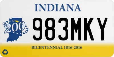 IN license plate 983MKY