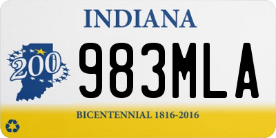 IN license plate 983MLA