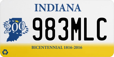 IN license plate 983MLC