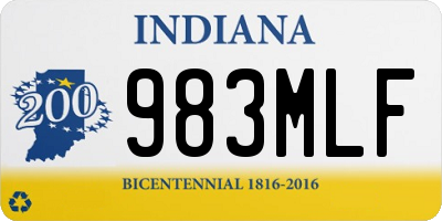 IN license plate 983MLF