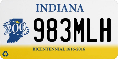 IN license plate 983MLH