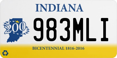 IN license plate 983MLI