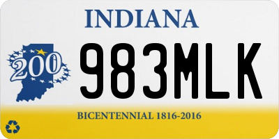 IN license plate 983MLK