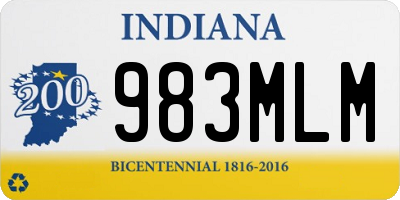 IN license plate 983MLM