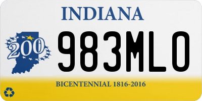 IN license plate 983MLO