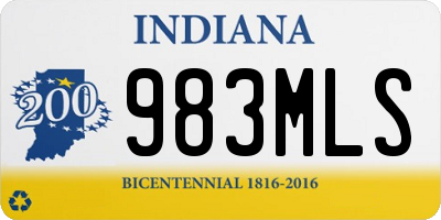 IN license plate 983MLS