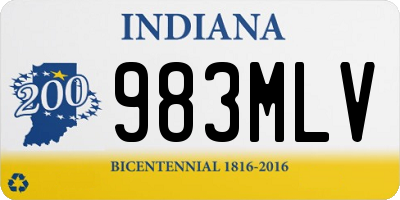 IN license plate 983MLV