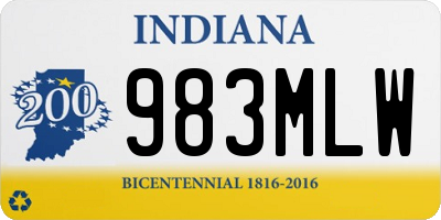 IN license plate 983MLW