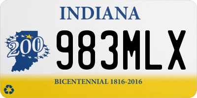 IN license plate 983MLX