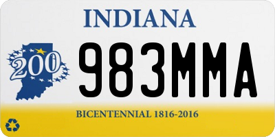 IN license plate 983MMA