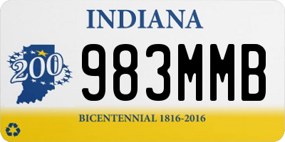 IN license plate 983MMB
