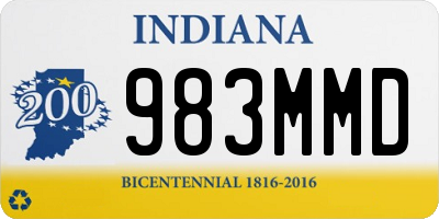 IN license plate 983MMD