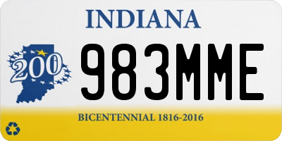IN license plate 983MME