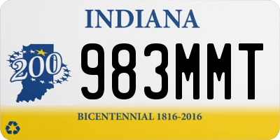 IN license plate 983MMT